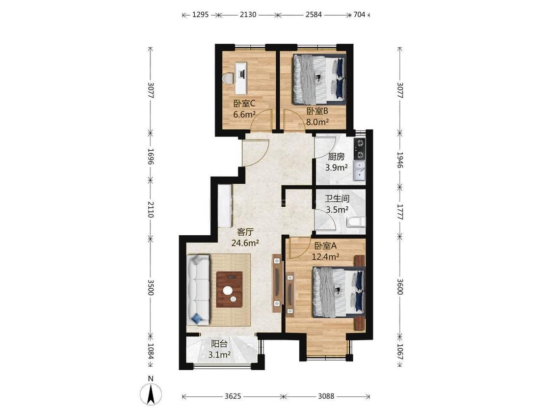整租·中国铁建国际花园(四区)