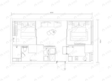 文景尚品2室1厅1卫户型图