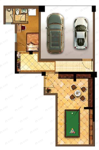 4室4厅4卫建面228m²南户型图