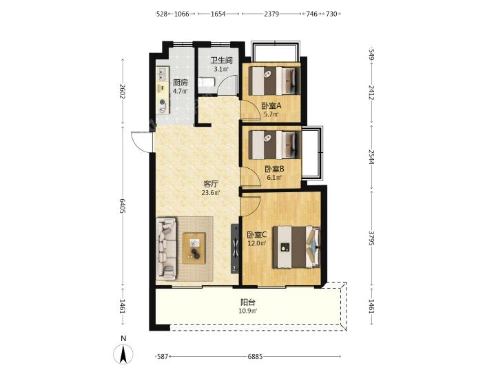 整租·融创海映兰屿二期