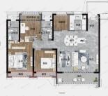 4室2厅2卫建面128平户型图