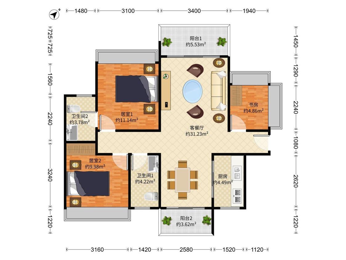 整租·龙光玖悦台