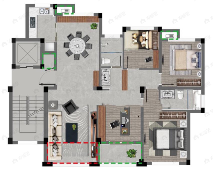 云溪别院4室2厅2卫户型图