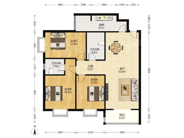整租·辰宫双河湾
