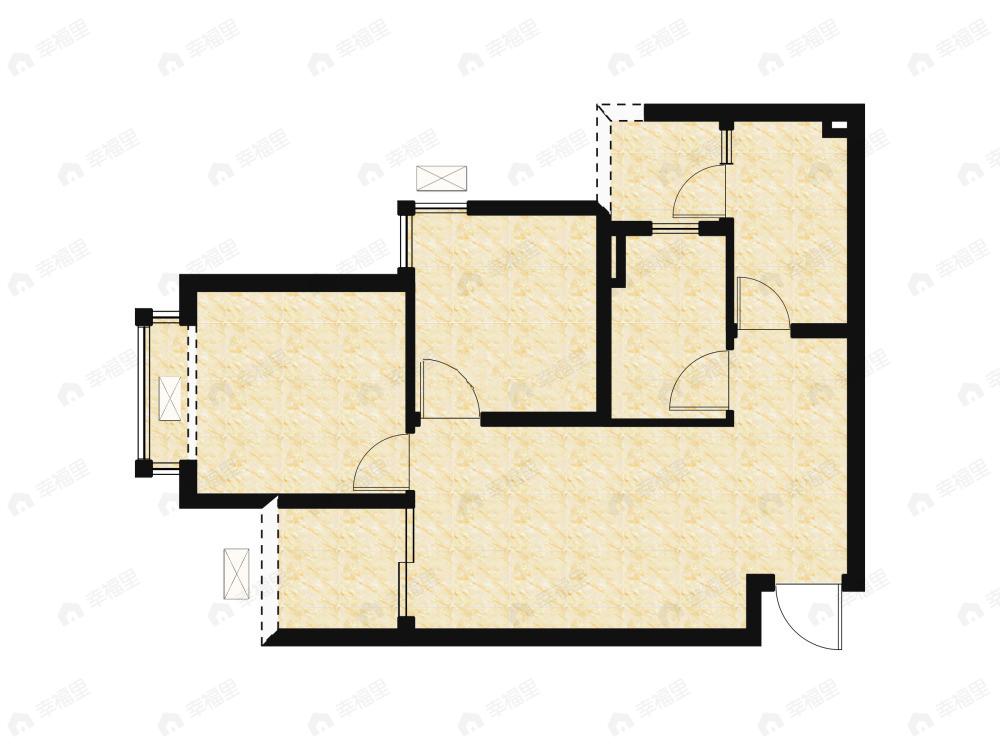 恒大麓山湖2室2厅1卫户型图
