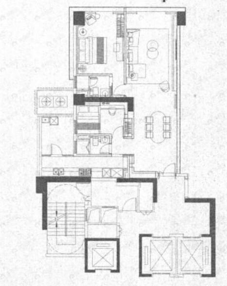 建华广场2室2厅2卫户型图