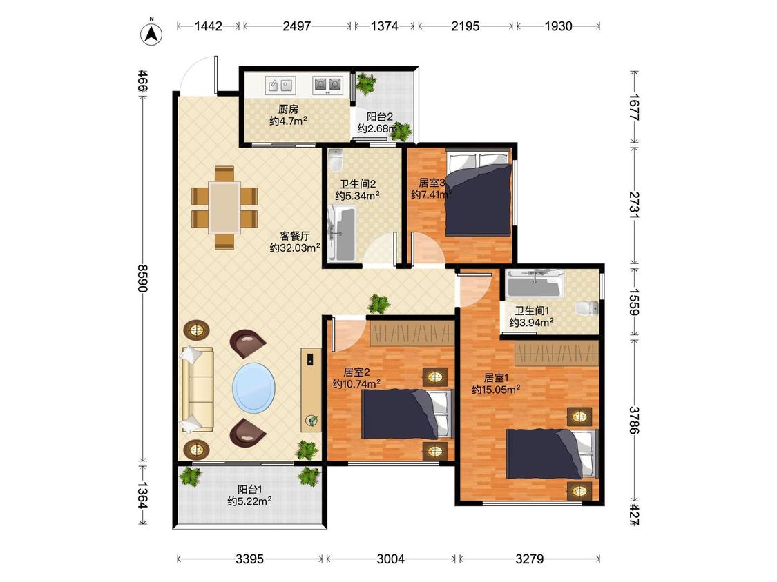 整租·方直珑湖湾