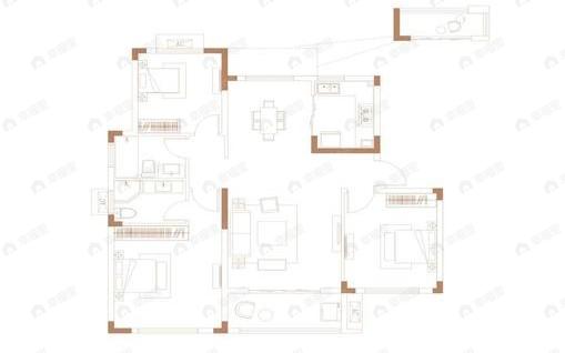 天熙楚世家3室2厅2卫户型图