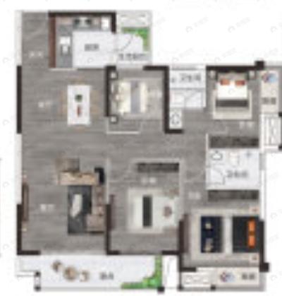 隆源学府4室2厅2卫户型图