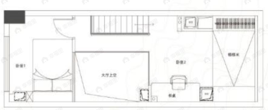 卓伯根19002室2厅1卫户型图