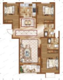 盛唐融城3室2厅2卫户型图