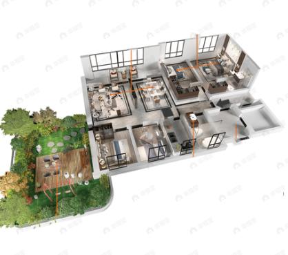 中瑞森林花园4室2厅2卫户型图