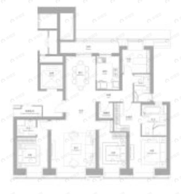 绿城金地凤起听澜4室2厅3卫户型图