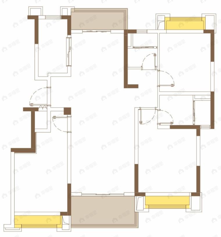 星徽城3室2厅2卫户型图