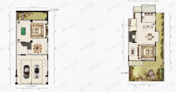 西安国际美术城2室3厅4卫户型图