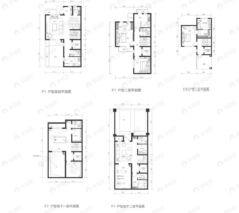 北京城建北京合院4室2厅3卫户型图