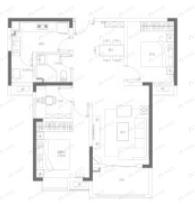 中国核建锦城3室2厅1卫户型图