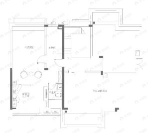 中国核建锦城3室2厅3卫户型图