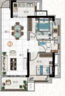 东基四季金谷2室2厅1卫户型图