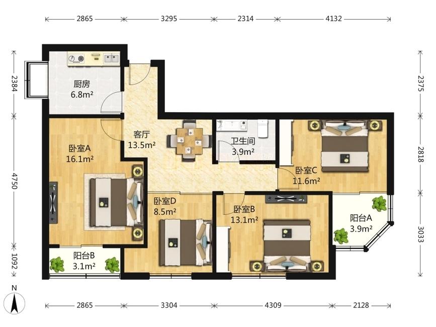 整租·莲怡园(一区)