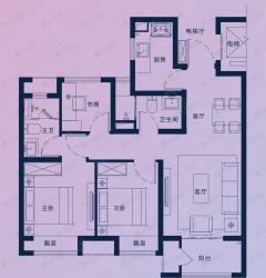 正荣悦东府3室2厅2卫户型图