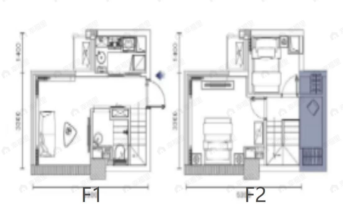 文景尚品2室1厅1卫户型图