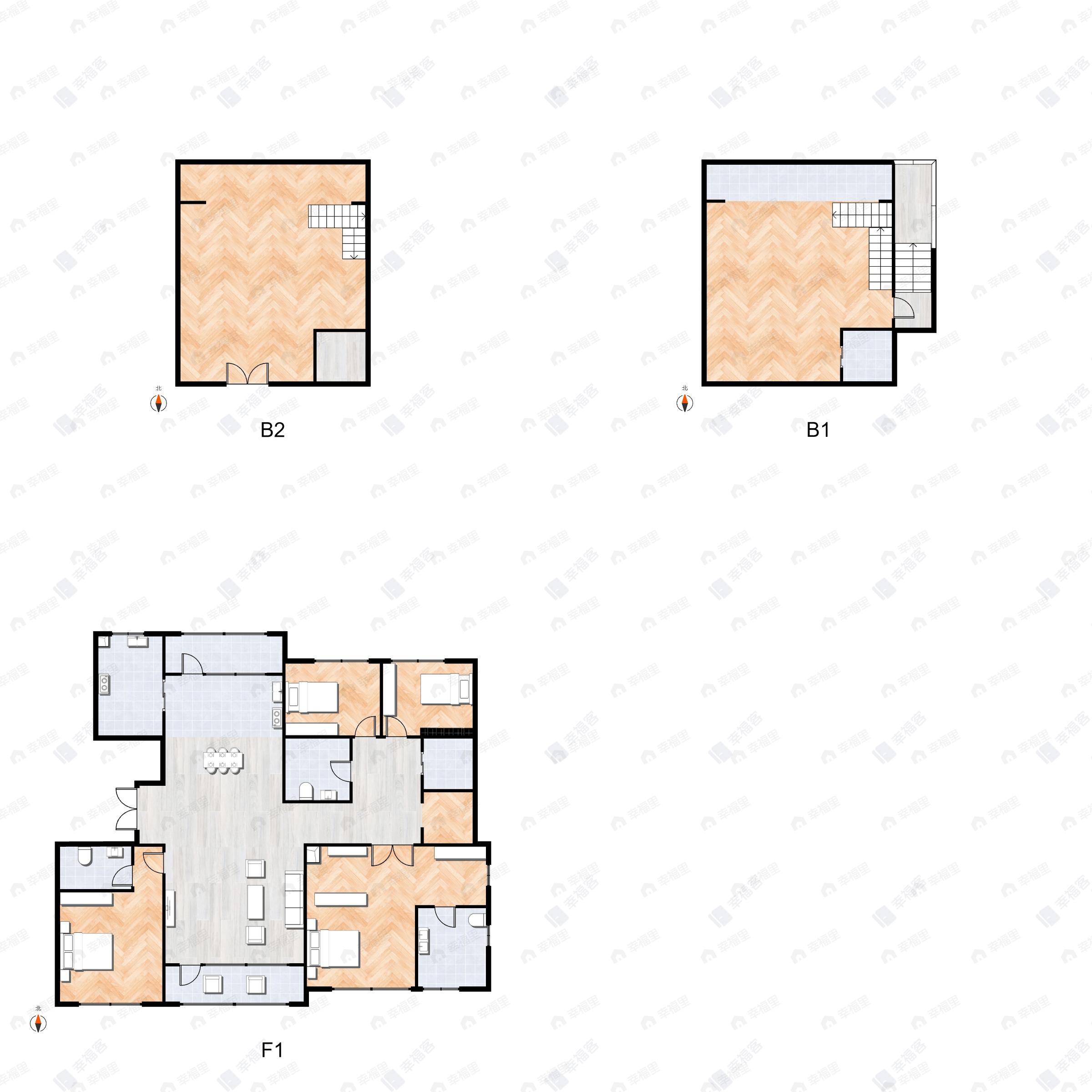 4室2厅3卫建面380平户型图
