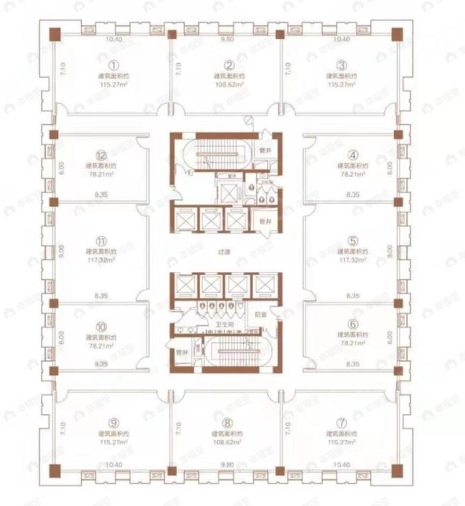 广电兰亭盛荟2室2厅1卫户型图