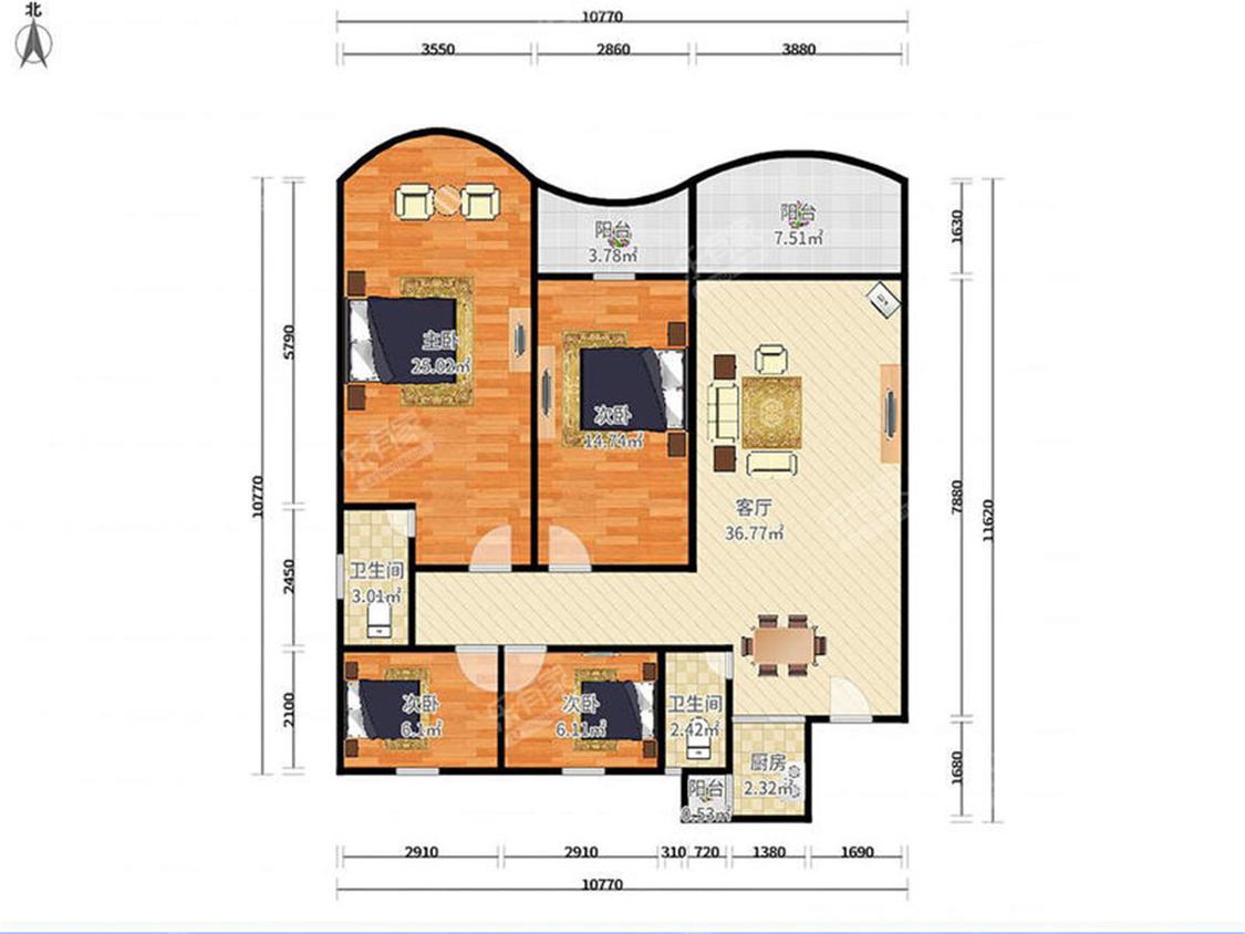 整租·嘉悦名都名校1号