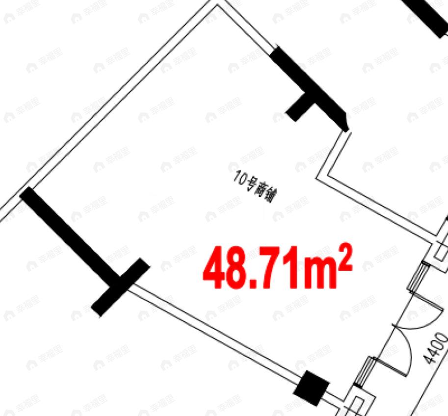 1室1厅建面48平户型图