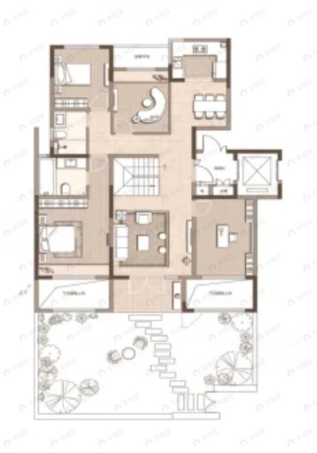 白桦林溪4室3厅3卫户型图