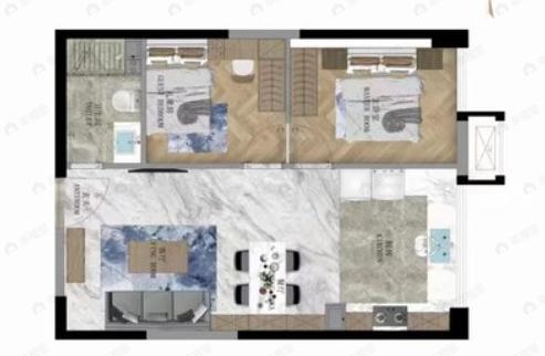 赛格中京坊2室2厅1卫户型图