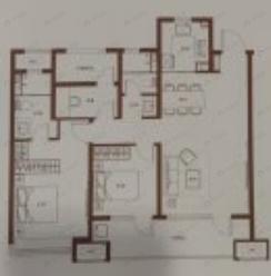 国信棠樾云邸3室2厅2卫户型图