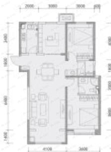 香榭汇沣3室2厅2卫户型图