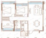 川网国际花园3室2厅1卫户型图