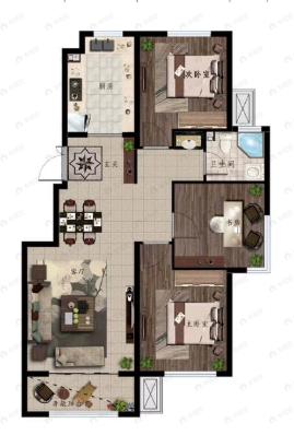 永同昌西江月3室2厅1卫户型图