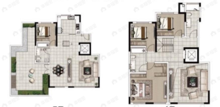 4室2厅3卫建面192平南户型图