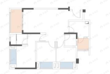 北京城建龙樾生态城3室2厅2卫户型图