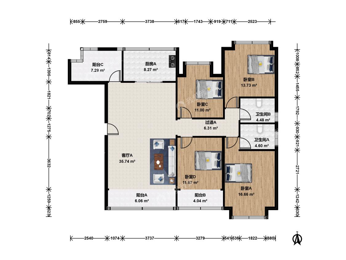 整租·太阳星辰花园(天邑)
