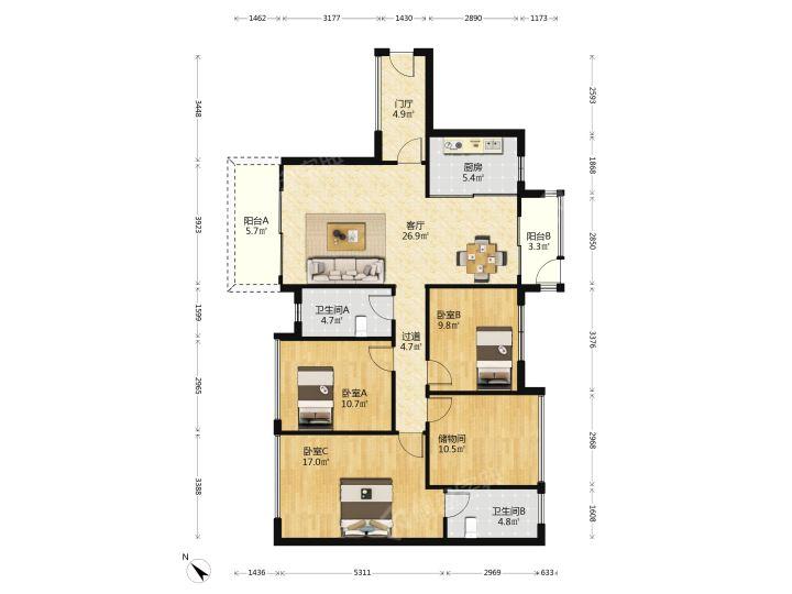 整租·恒福新里程花园