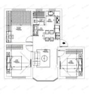古北中央萃二期3室2厅1卫户型图