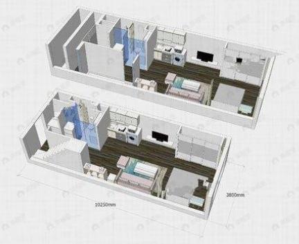 万彩城2室2厅2卫户型图