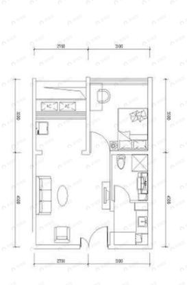 峰度天下1室1厅1卫户型图