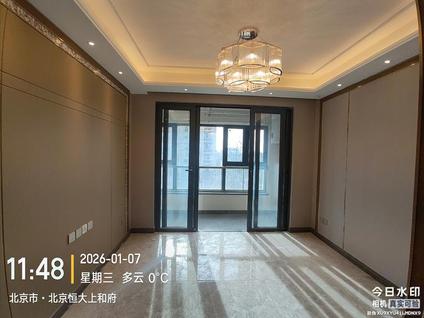 顺义马坡整租 恒大上和府2室1厅/75平/低楼层