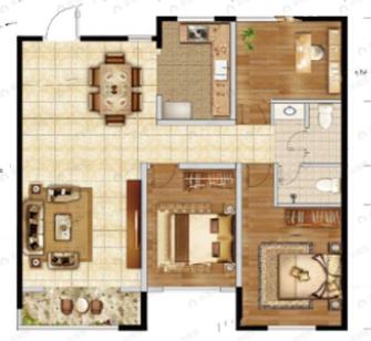 领东悦邸3室2厅2卫户型图