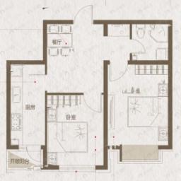 御龙湾2室1厅1卫户型图