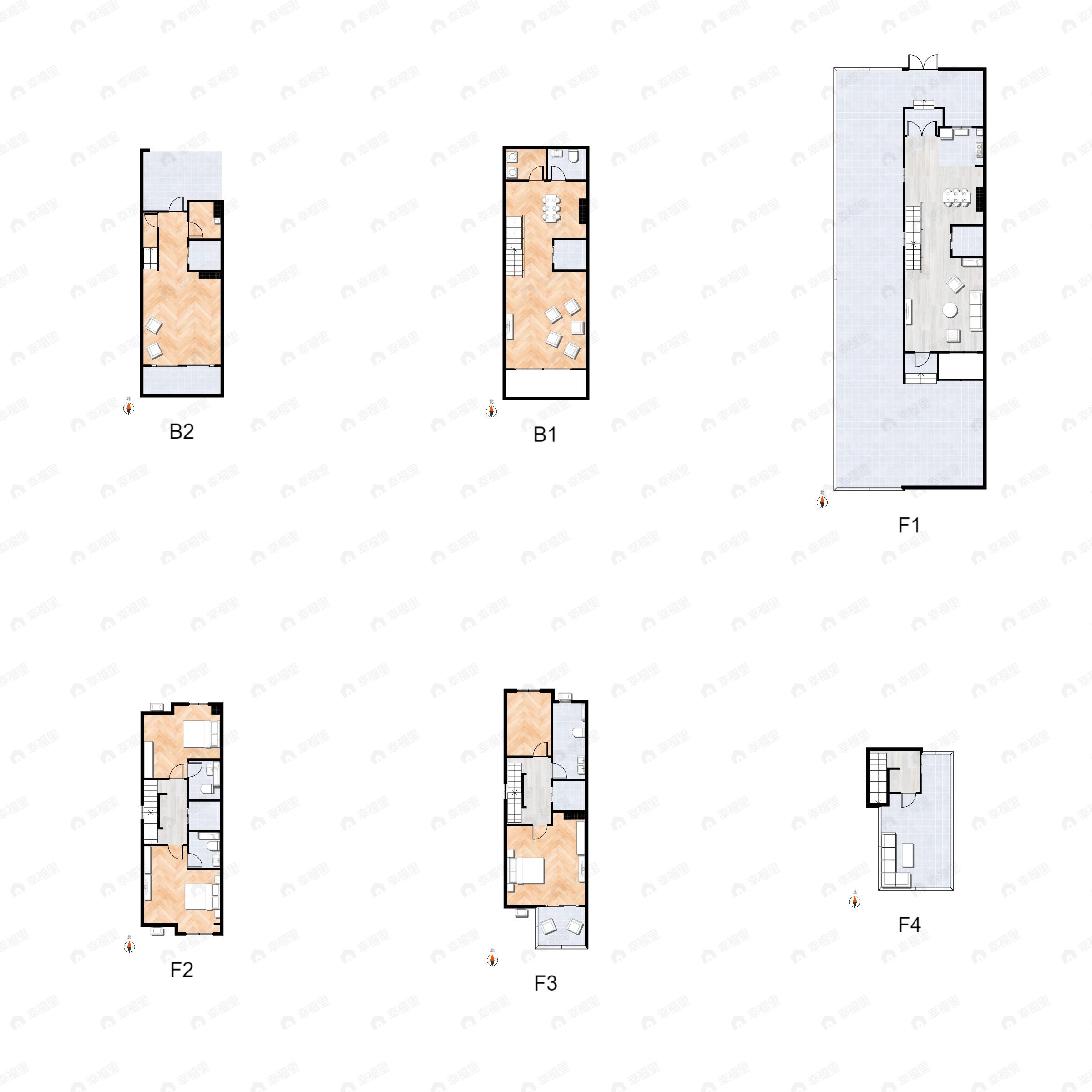 4室2厅4卫建面240平北|南|东户型图