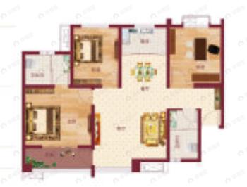 逸景佲园3室2厅1卫户型图