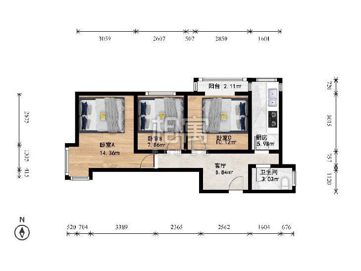 合租·首经贸中街1号院