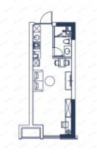 荣安光圈1室1厅1卫户型图